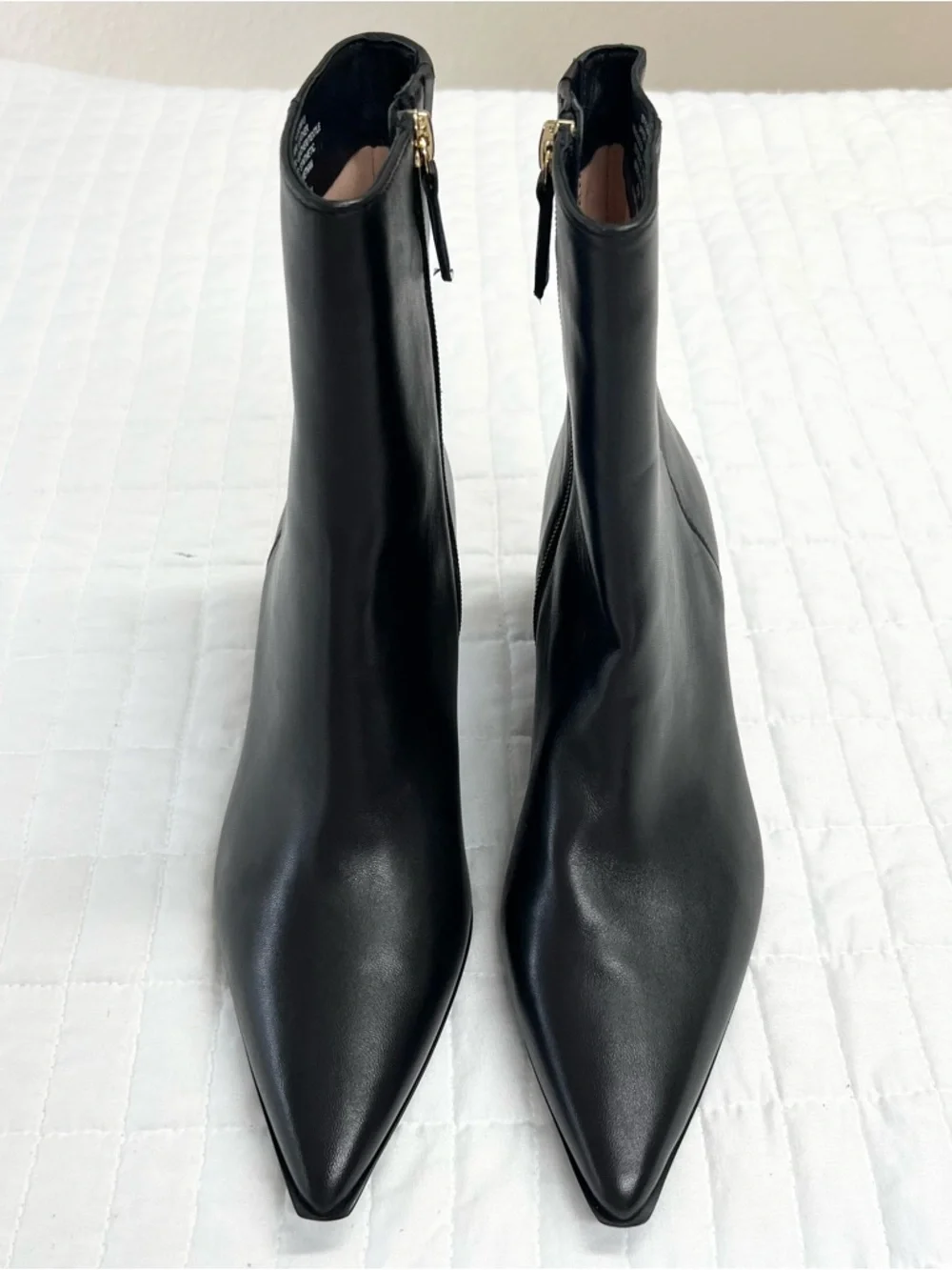 J. Crew New Stevie Ankle Boots in Leather Black Size 7 heeled boots Chic Womens - Picture 8 of 11